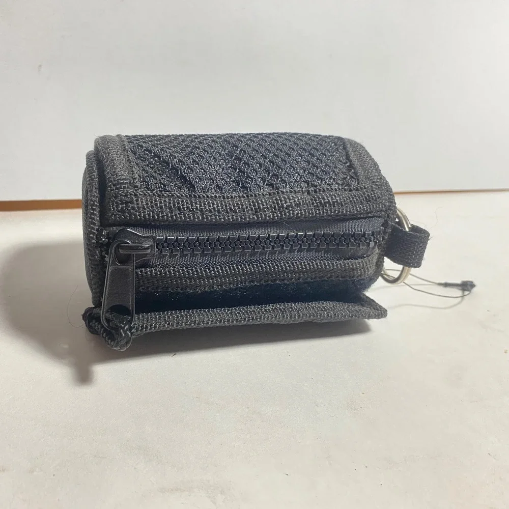 Sideout Black Roll\-Up Wallet Zipper Pocket Key Ring Compact Fabric Organizer